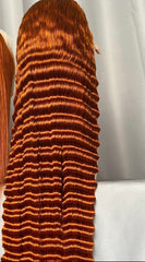 13x4 Full Frontal Ginger Deep Wave Wig