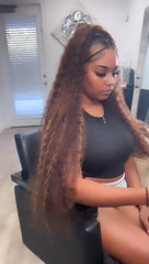 13x4 Full Frontal Highlight Deep Wave Wig