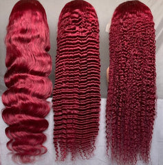 13x4 Full Frontal Burgundy Wig
