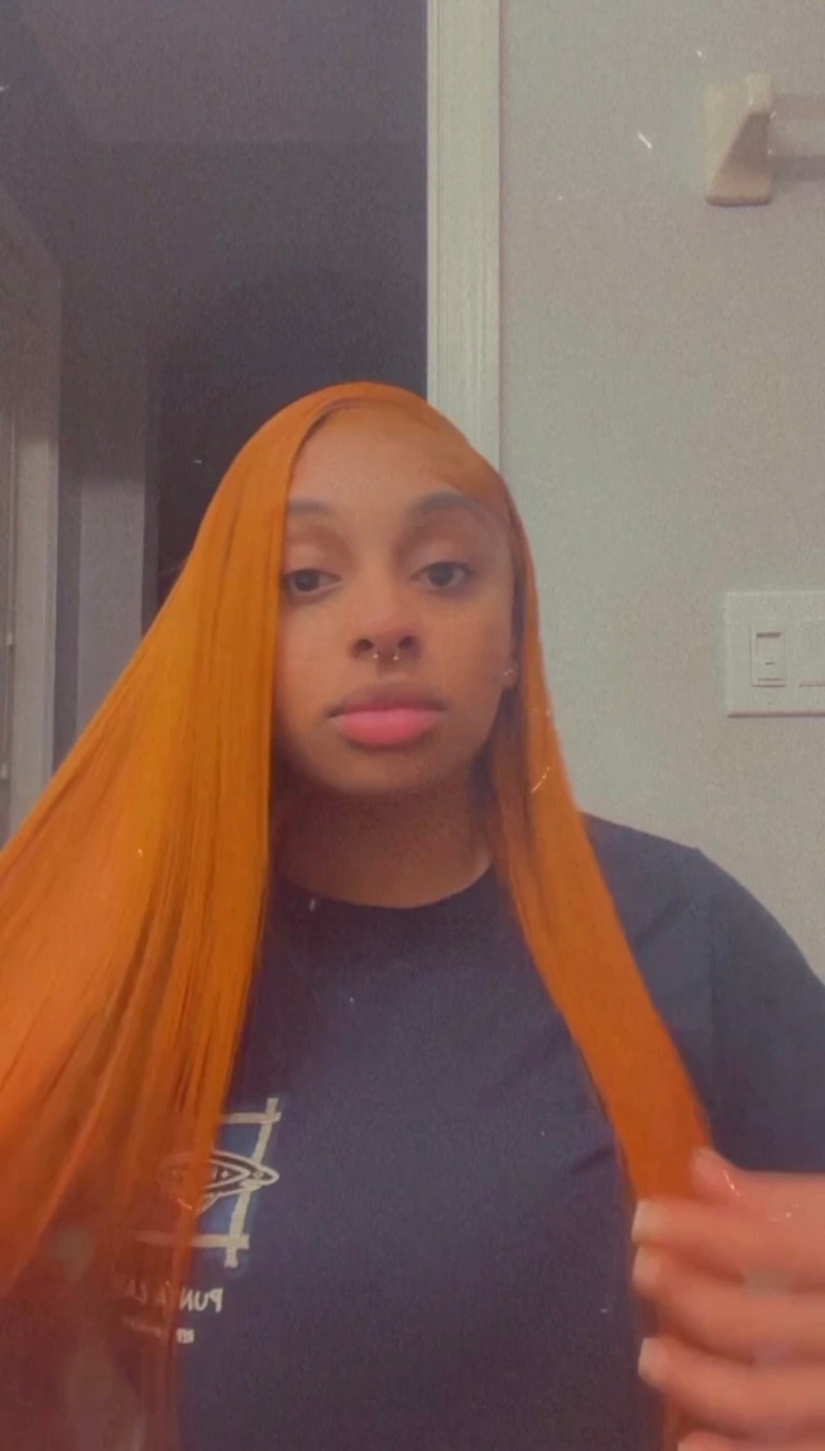 13x4 Full Frontal Ginger Straight Wig