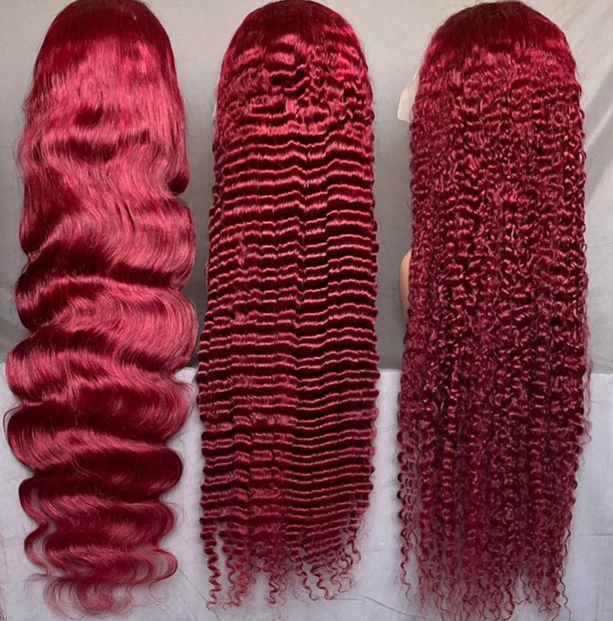 13x4 Full Frontal Burgundy Wig