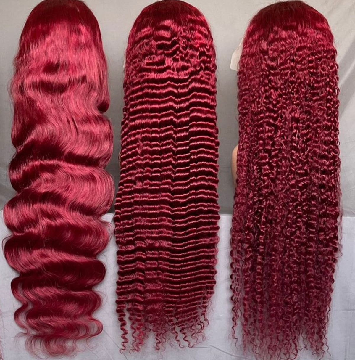 13x4 Full Frontal Burgundy Wig